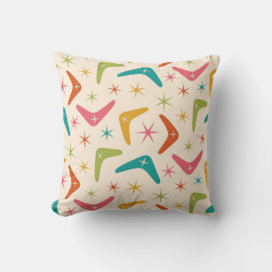Coussin Boomerang milieu du siècle avec explosions stellai
