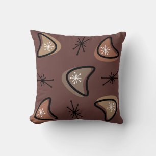 Coussin Boomerangs Atomiques Éclats Scolaire Noir