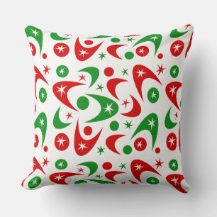 Coussin Boomerangs de Noël rétro