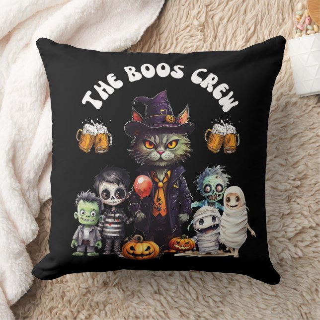 Coussin Boos Crew Drôle Halloween Booze (Couverture)