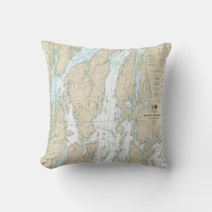 Coussin Boothbay Harbour to Bath Carte marine 13296