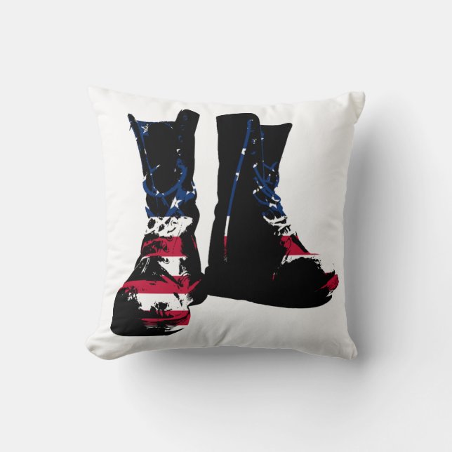 Coussin Boots de combat américains (Recto)