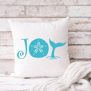 Coussin Bord de mer heureux   Joie de Noël à la plage