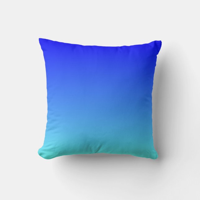 Coussin Bord de mer Lumière Aqua Bleu Bleu Ombre (Recto)
