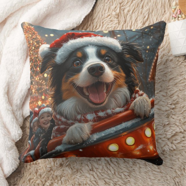 Coussin Bordure Collie Dog Roller Dessous de verre Noël (Couverture)