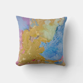 Coussin Bordure des Plaines modernes couleurs pastel abstr