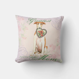 Coussin Borzoi Heart Maman