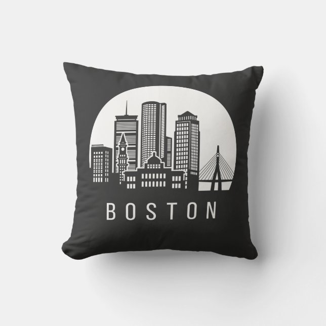 Coussin Boston Skyline (Recto)