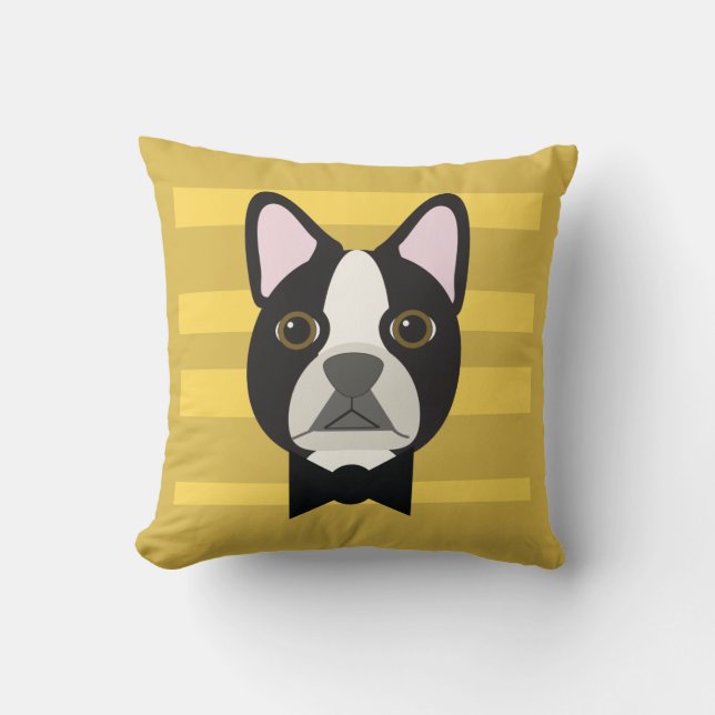Coussin Boston Terrier (Recto)