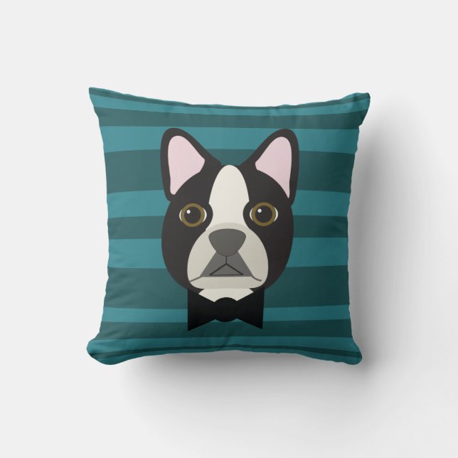 Coussin Boston Terrier (Recto)