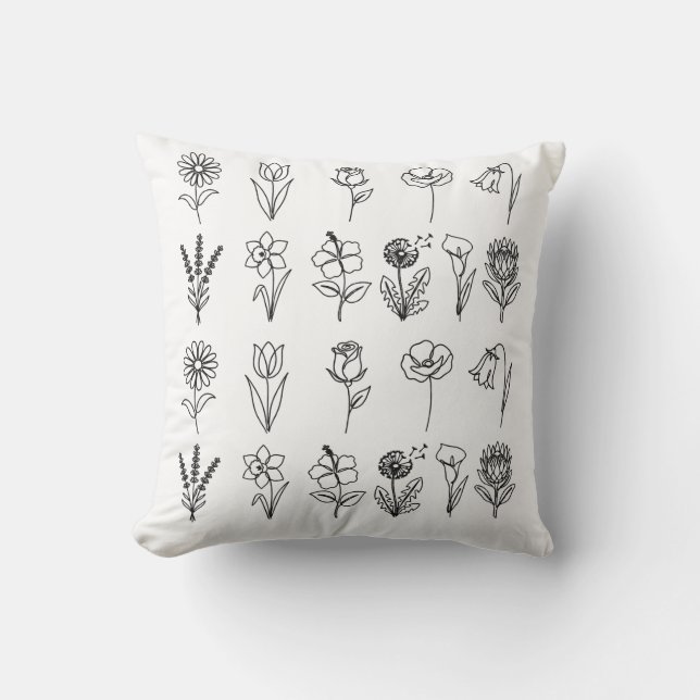 Coussin botanical flower (Recto)