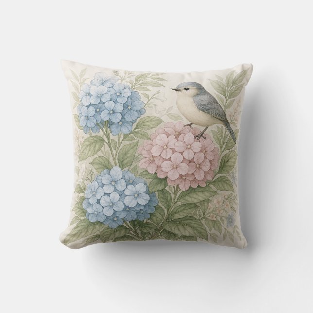 coussin botanique boho hydrangea (Recto)