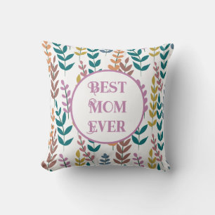 Coussin Botanique couleur Feuille aquarelle Boho
