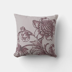 Coussin Botanique de Grey et de Bourgogne  Les fleurs en f