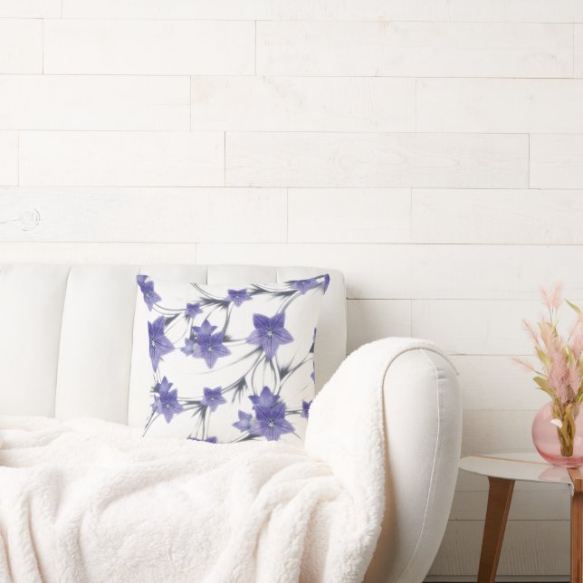 Coussin Botanique de vigne florale pourpre (Canapé)