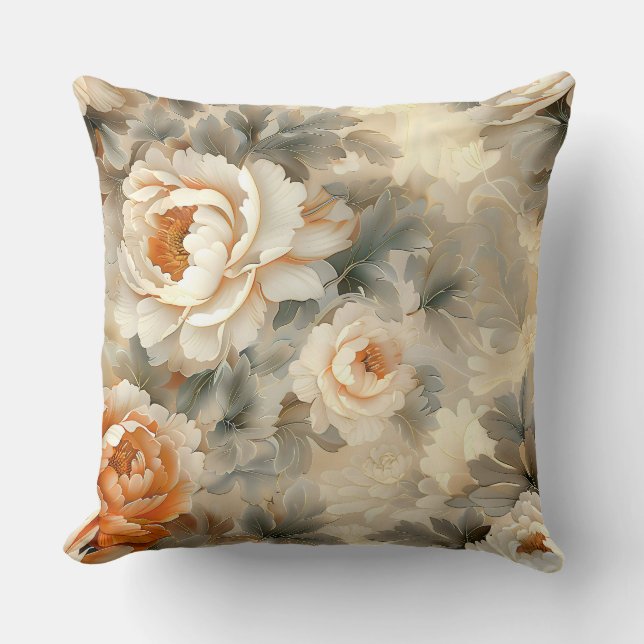 Coussin Botanique des Whispers de automne de velours (Recto)