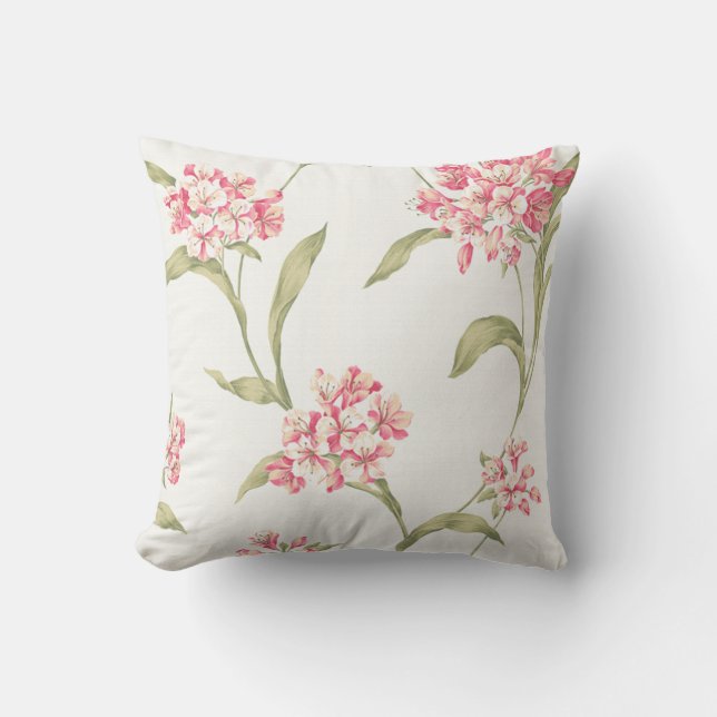 coussin botanique floral de motif d'hortensia (Recto)
