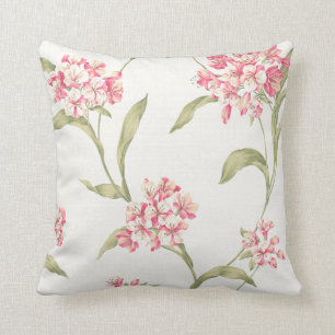coussin botanique floral de motif d'hortensia