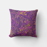 Botanique Gras Motif Floral dans pourpre foncé