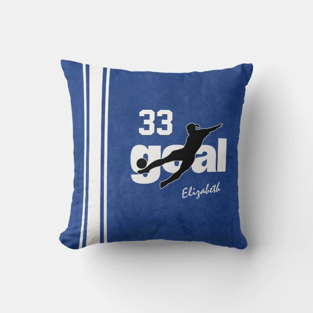 Coussin botter pour objectif personnalisé football féminin (Recto)
