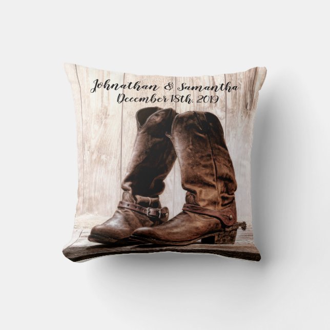 Coussin Bottes d'oreiller à lancer personnalisées 16 po x  (Recto)