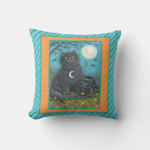 COUSSIN BOUBO ET PYEWACKET, CHATS NOIRS JETANT UN OREILLÈR