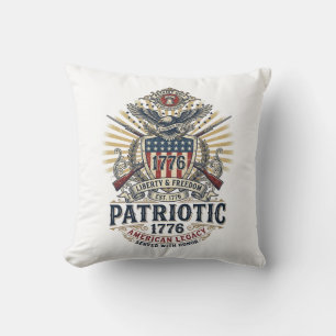 Coussin Bouclier de bataille patriotique 1776 Sym inspiré 