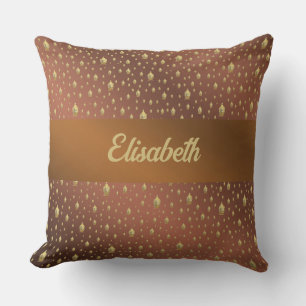 Coussin bouddha, doré + bouddha, motif asiatique, brillant