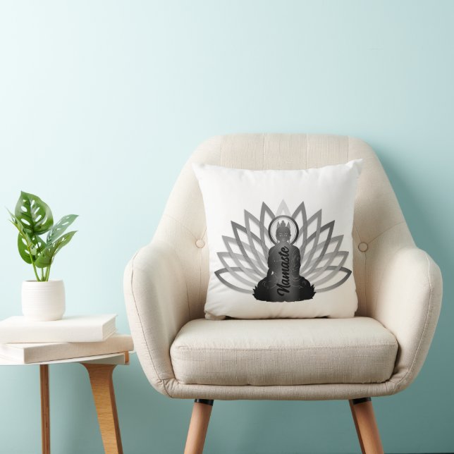 Coussin Bouddha Lotus Namaste Jeu d'oreiller (Chaise)