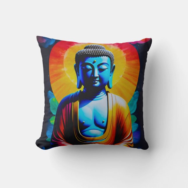 Coussin Bouddha médite  (Recto)