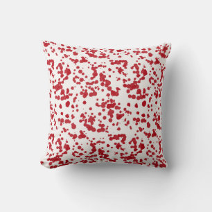Coussin Bouffées de peinture rouge