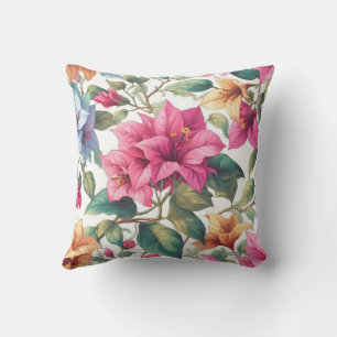 Coussin bougainvilliers double face