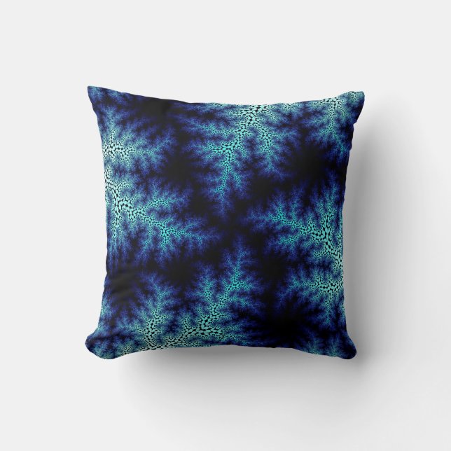 Coussin Boule bleu en grès (Recto)