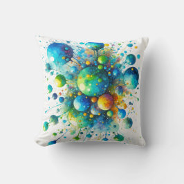 Coussin Boule d'aquarelle éclater l'oreiller