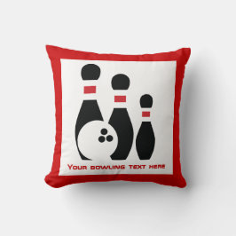 Coussin Boule de bowling et broches personnalisées
