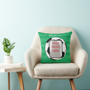 Coussin Boule de football photo personnalisable