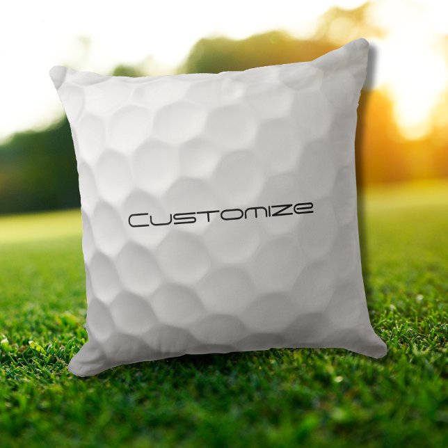 Coussin Boule de golf avec texte personnalisé (Créateur téléchargé)