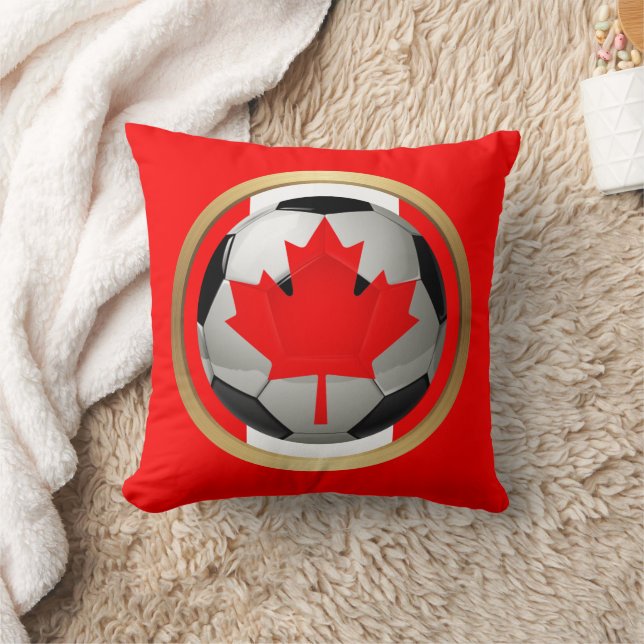 Coussin Boule de soccer canadienne (Couverture)
