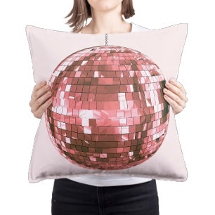 Coussin Boule Disco Rose, Accessoire Fille, Mignonne