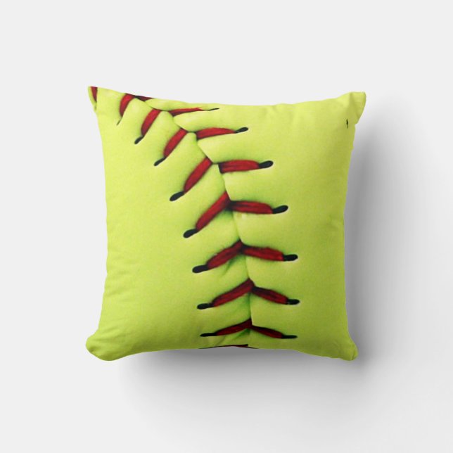 Coussin Boule jaune du base-ball (Recto)