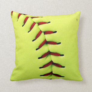 Coussin Boule jaune du base-ball