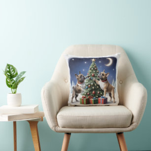 Coussin Bouledogue français arbre de Noël Bouledogue