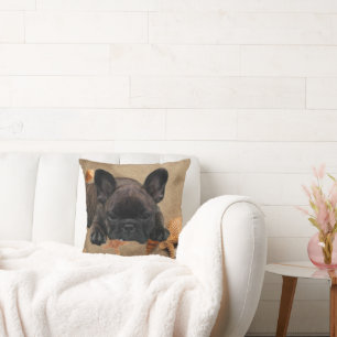 Coussin Bouledogue français au bord de la mer French Bulld