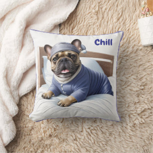 Coussin Bouledogue français Festival Jour de sommeil Boule