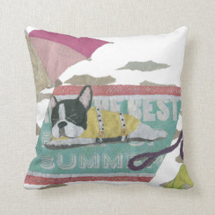 Coussin Bouledogue français, Frenchie pie noir et blanc