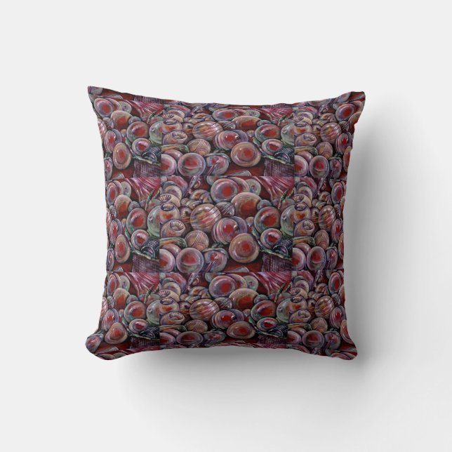 Coussin Boules de Noël rouges (Recto)