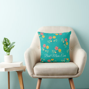Coussin Bouquet Daisy Vert Moderne Meilleure Maman Jamais