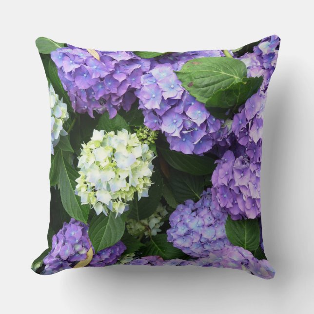 Coussin Bouquet de fleur d'hortensia (Recto)