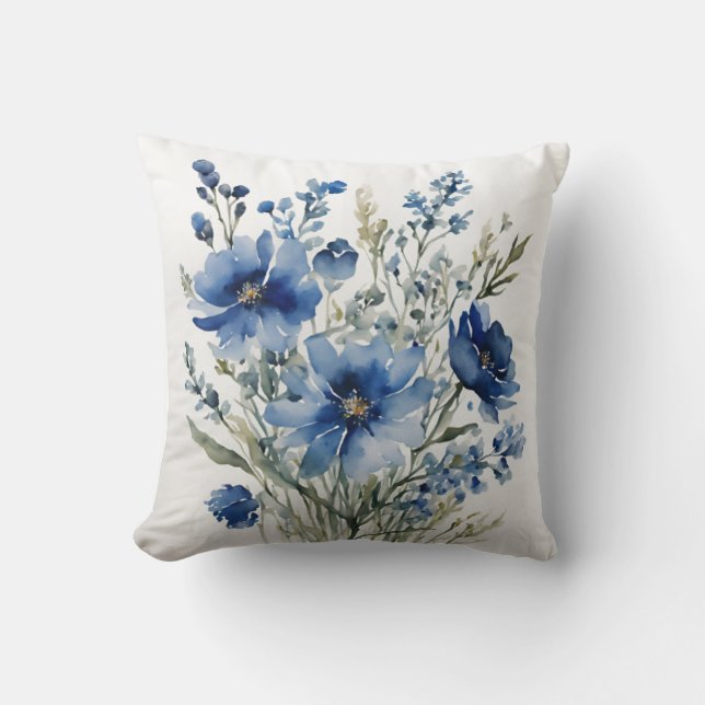 Coussin Bouquet de fleurs Elégante aquarelle (Recto)