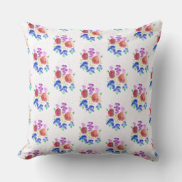Coussin Bouquet de fleurs pluvieuses colorées